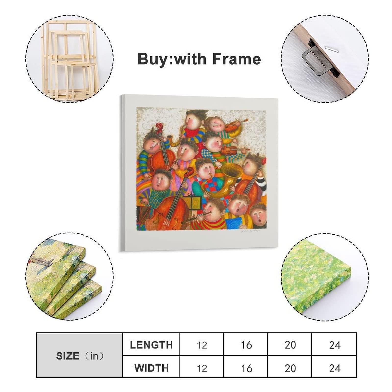 QINGYUAN QINGYUAN Graciela Rodo Boulanger Poster ORCHESTRA Children's Style Picture Print Wall Art Poster Painting Canvas Posters Artworks Gift Idea Room Aesthetic 28x28inch(70x70cm)