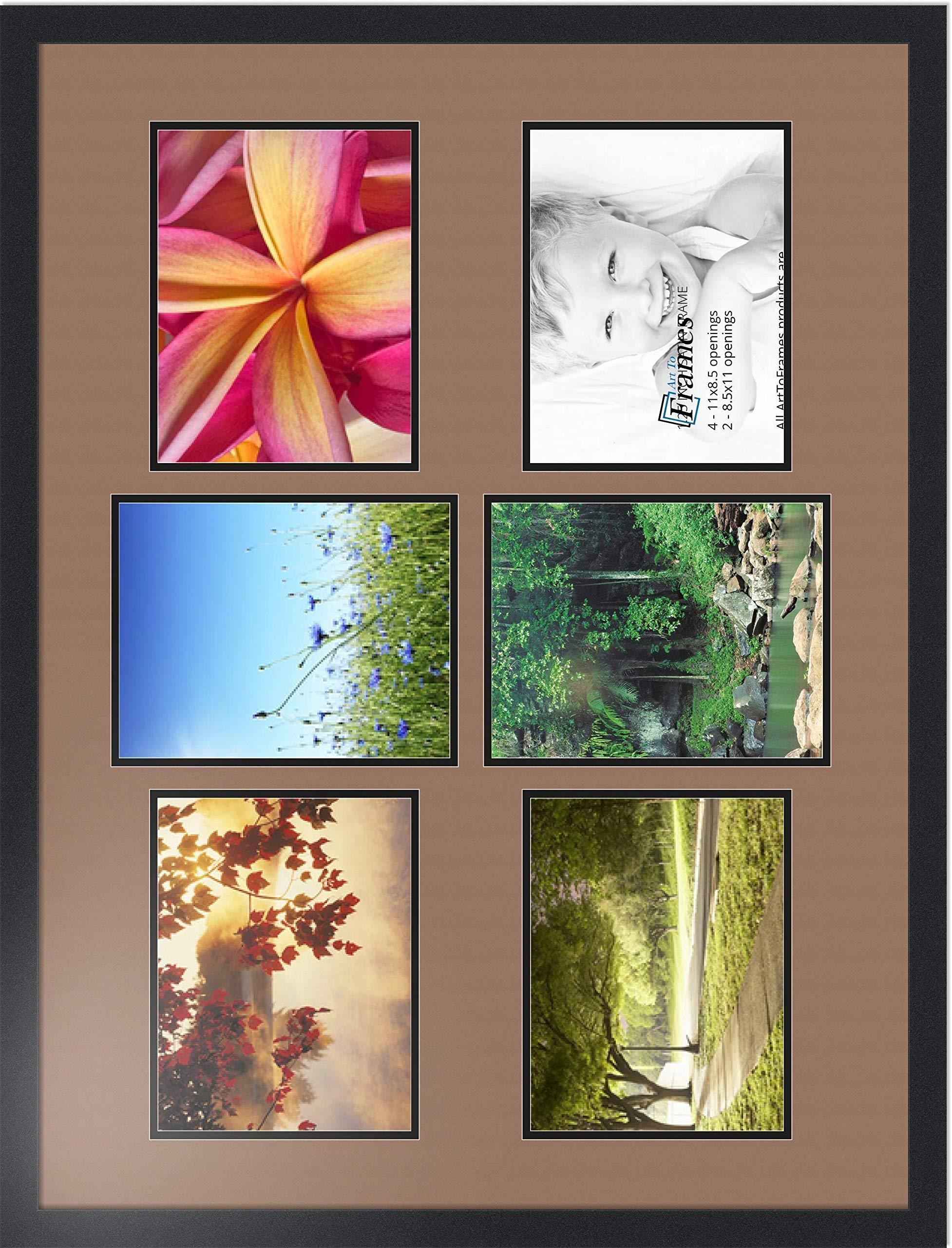 ArtToFrames Art to Frames Double-Multimat-1014-767/89-FRBW26079 36 by 27-Inch Picture Frame, 1.25-Inch Wide, Satin Black