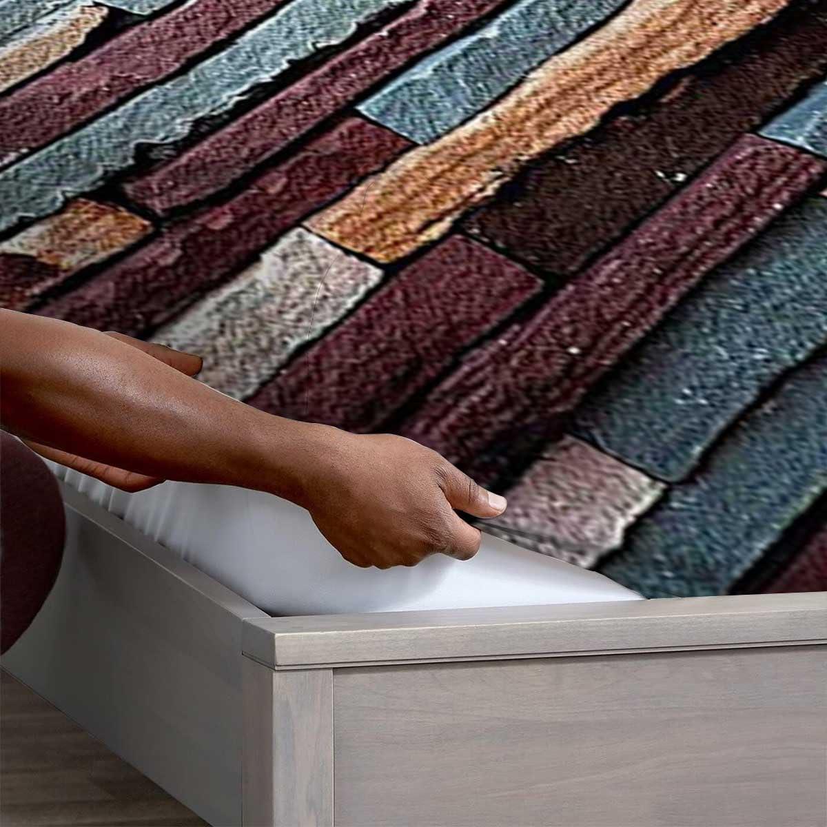 WHYATT Full Jersey Knit Sheets Wall Bedclothes Lightweight Full Size