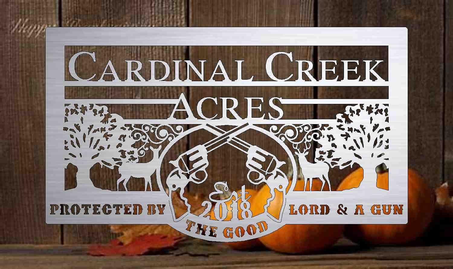 SUTTON\'S CUSTOM METAL ART Personalized Family Name Sign Custom Last Name Sign Monogram Letters Wall Decor Personalized Name Signs for Home Decor Metal Established Sign Initial Split Letter Monogram Sign 3\' wide