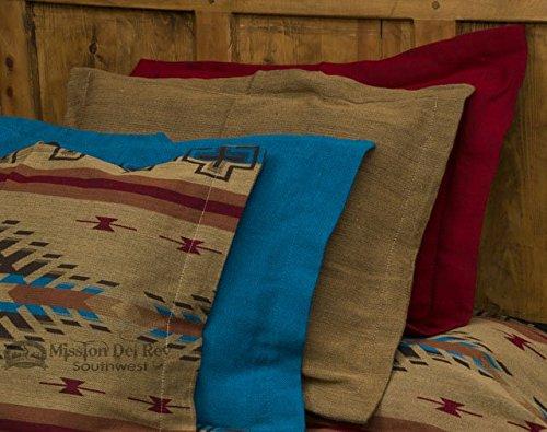Mission Del Rey Mission Del Rey Southwest Bedding Isleta Collection -Reversible Bedspread -King Size 114\"x96\" Tan & Brown