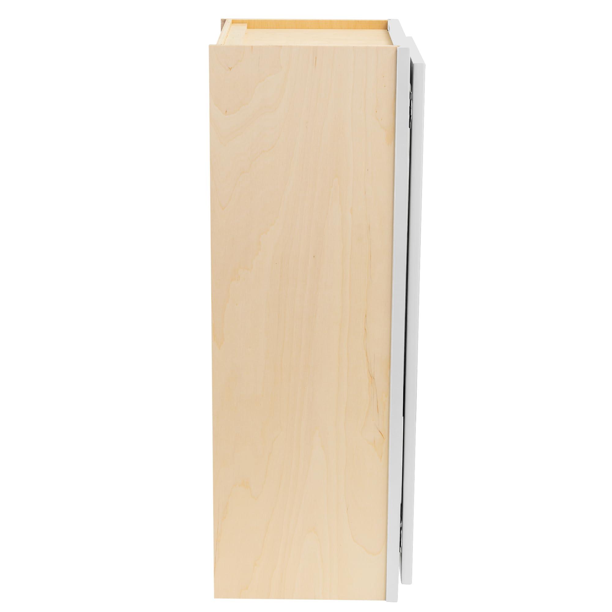 Quicklock Cabinets Quicklock RTA (Ready-to-Assemble) 30" Tall Wall Kitchen Cabinets - Shaker Style | 100% Hardwood | Made in America | Soft Close Hardware (Pure White, 12" D x 12" W x 30" H)
