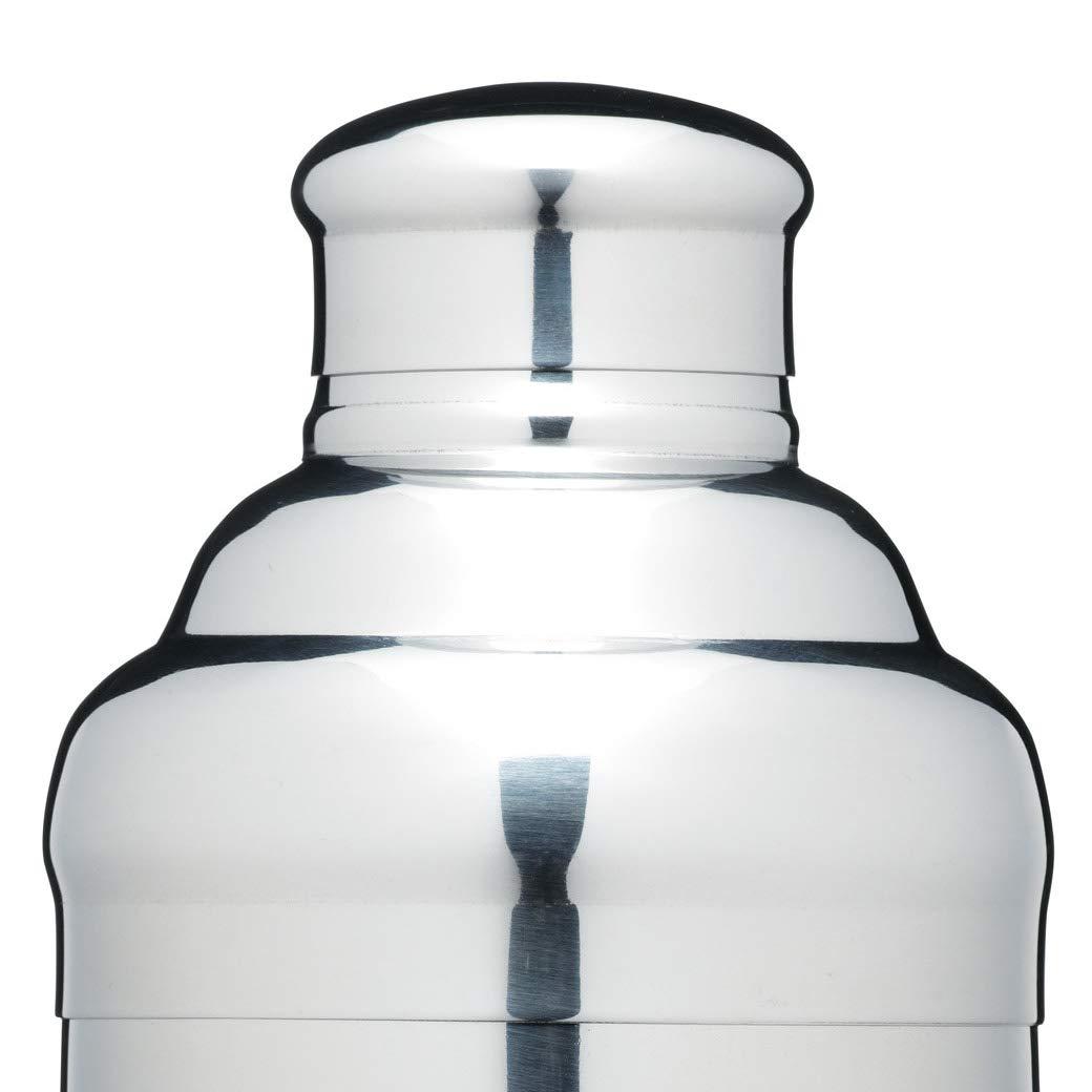 KitchenCraft BarCraft Art Deco Cocktail Shaker with Recipes in Gift Box, Stainless Steel - Easy Grip, 500 ml