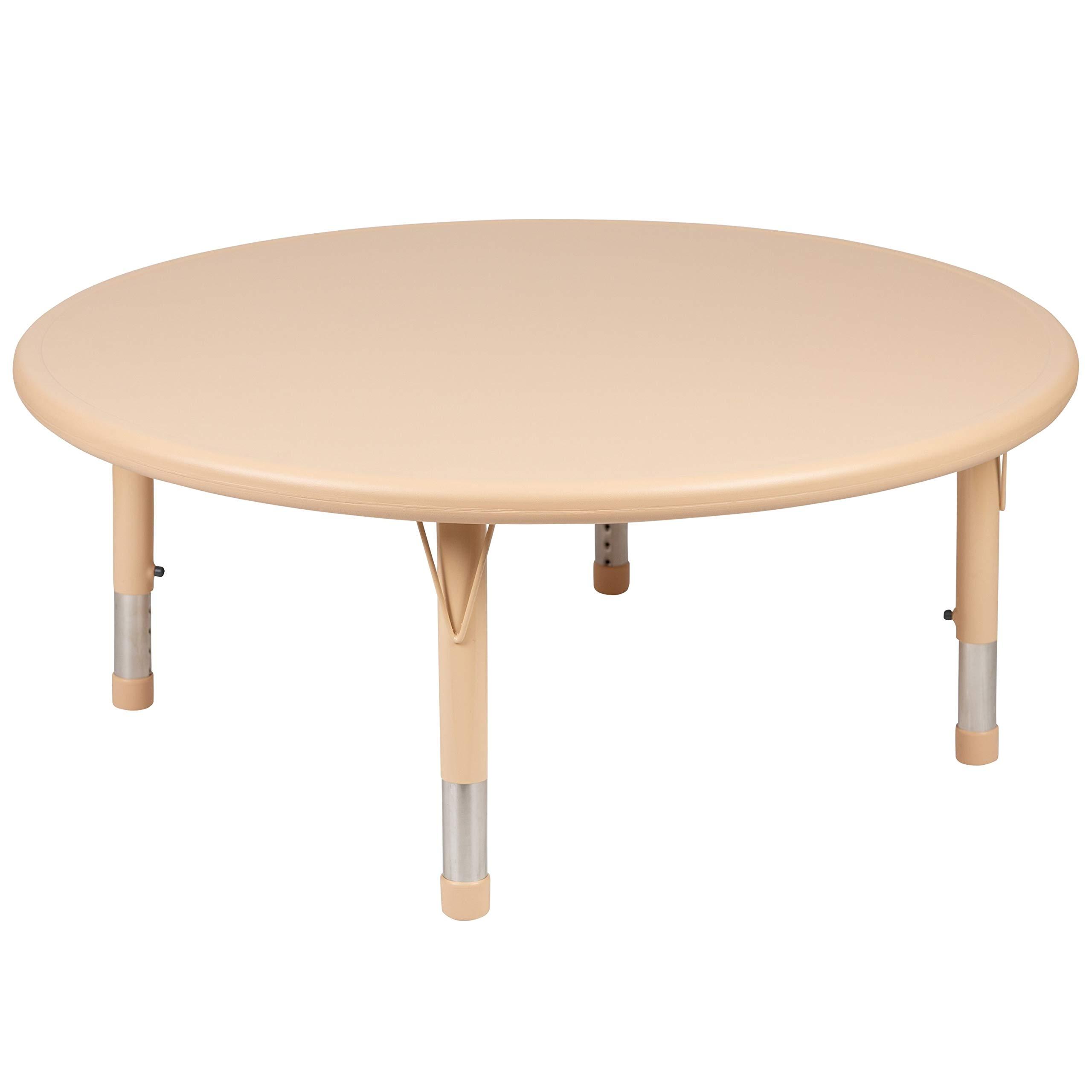 Flash Furniture Flash Furniture 45'' Round Green Plastic Height Adjustable Activity Table