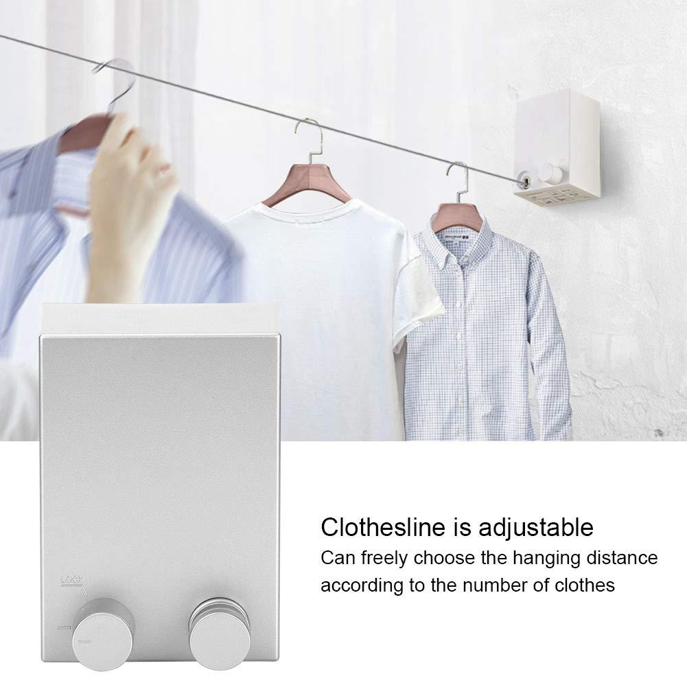 HEEPDD Retractable Clothesline, 20 Kg Load Bearing Stainless Steel Indoor Outdoor Clothes Line Heavy Duty Clothes Drying Laundry Line Laundry Clothesline for Indoor and Outdoor