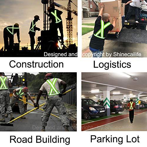 Shinecailife Shinecailife Extra Wide/Big High Visibility Safety Reflective Vest,2\" Wide Strap,0.8\" Wide Reflective Strip,Adjustable,Elastic for Safety Running,Construction,Cycling,Walking,Size 24-36(3XL-5XL)
