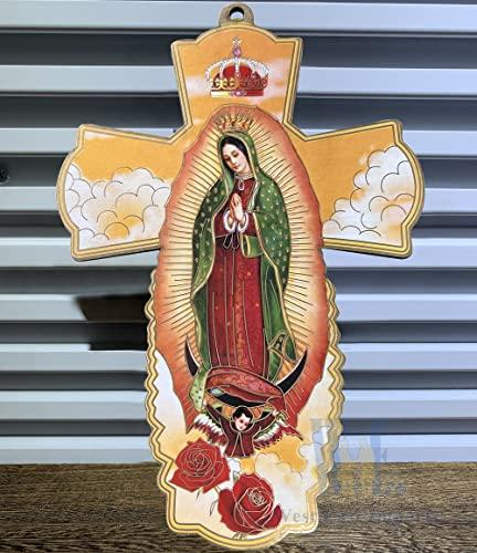 WE WE 12 Pcs Our Lady of Guadalupe Wall Cross - Baptism First communion Favor Memorial Religious Event