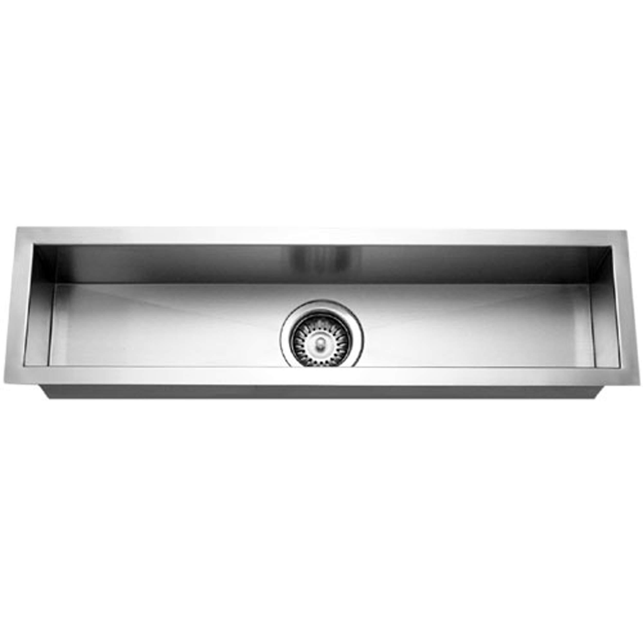 HOUZER HOUZER CTB-3285 Contempo Trough Series Stainless Steel Bar Sink, 30-by-6-1/2-Inch, Satin