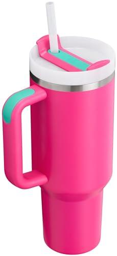 STANLEY Stanley Quencher H2.0 Tumbler with Handle & Straw 40 oz | Twist On 3-Way Lid | Cupholder Compatible for Travel | Insulated Stainless Steel Cup | BPA-Free | Passion Pink