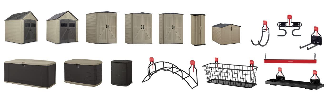 Rubbermaid Rubbermaid Shed Accessory Multi-Purpose Hook Holds up to 20 lbs, Black, Space Saving Shed Organization for Power Tools, Bikes, Sports Equipment, Shovels, Rakes