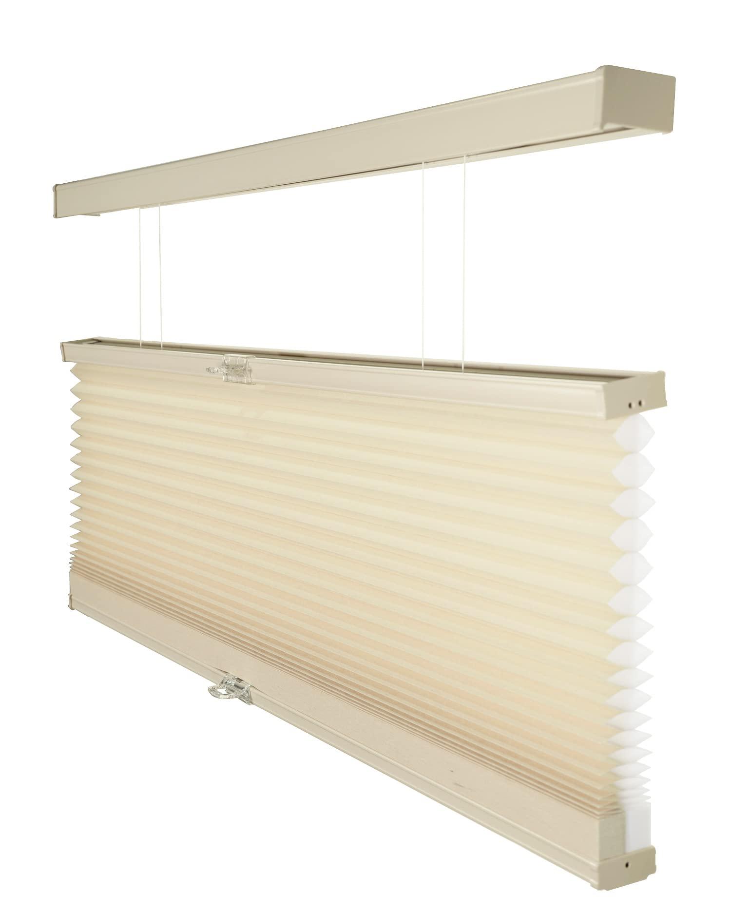 CHICOLOGY CHICOLOGY Cellular Shades, Top Down Bottom Up Shades, Blinds for Windows, Window Shades for Home, Door Blinds, Window Coverings, Cellular Blinds,Ecru - Light Filtering, 26.25" W x 48" H