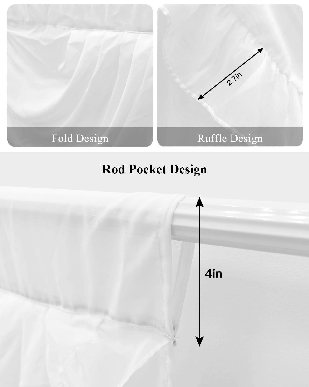 Edwiinsa Fall Green Truck Pumpkin Swag Waterfall Valance for Living Room/Bedroom, Window Curtain Valance Swag with Ruffles Thanksgiving Buffalo Plaid Orange Rod Pocket Tailored Swag Topper Curtains 59\'\'x41.3\'\'