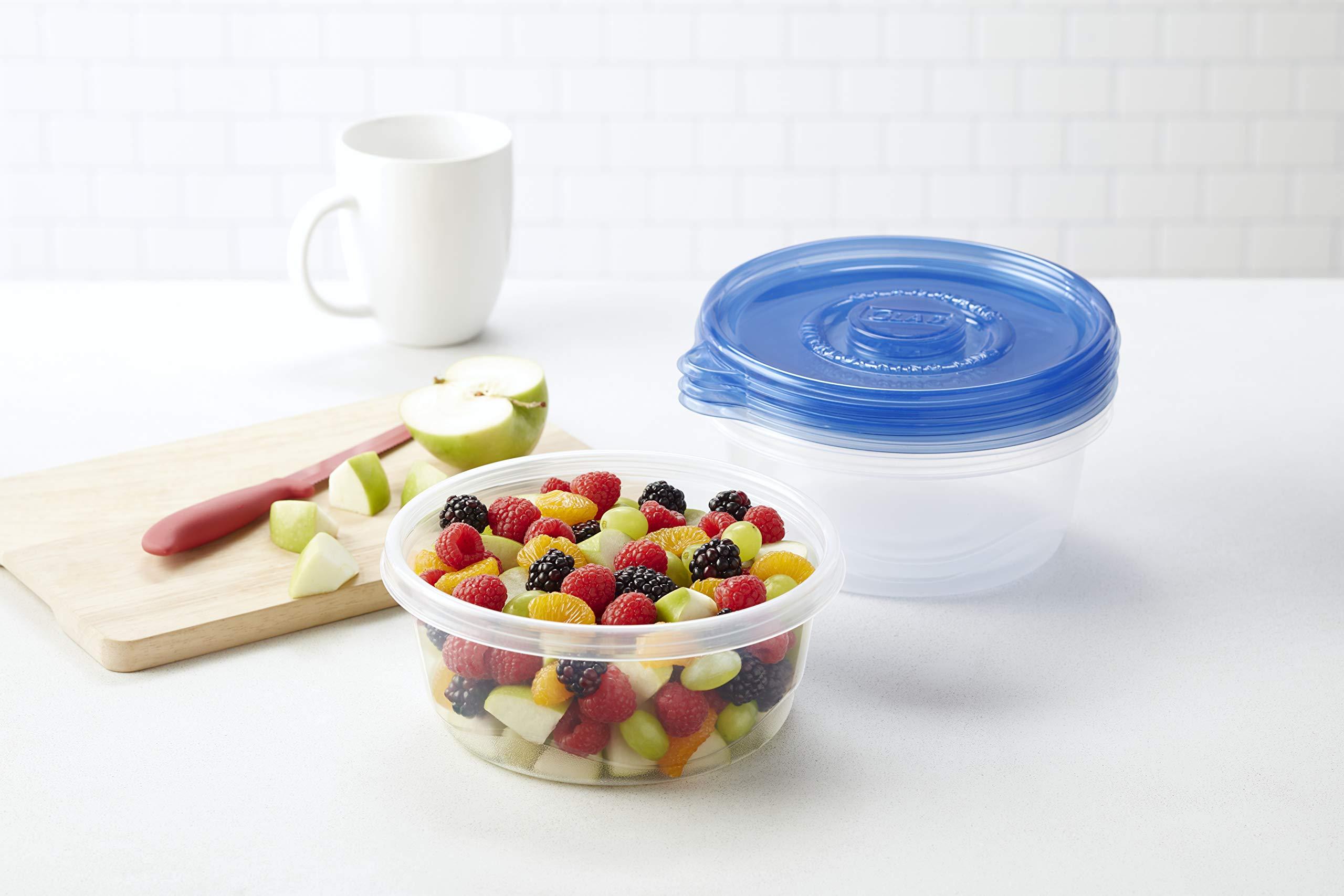 Glad GladWare Big Bowl Food Storage Containers, Large Round Bowl Holds 48 Ounces of Food, 3 Count Set | Glad Food Storage Containers for Everyday Use to Preserve Freshness