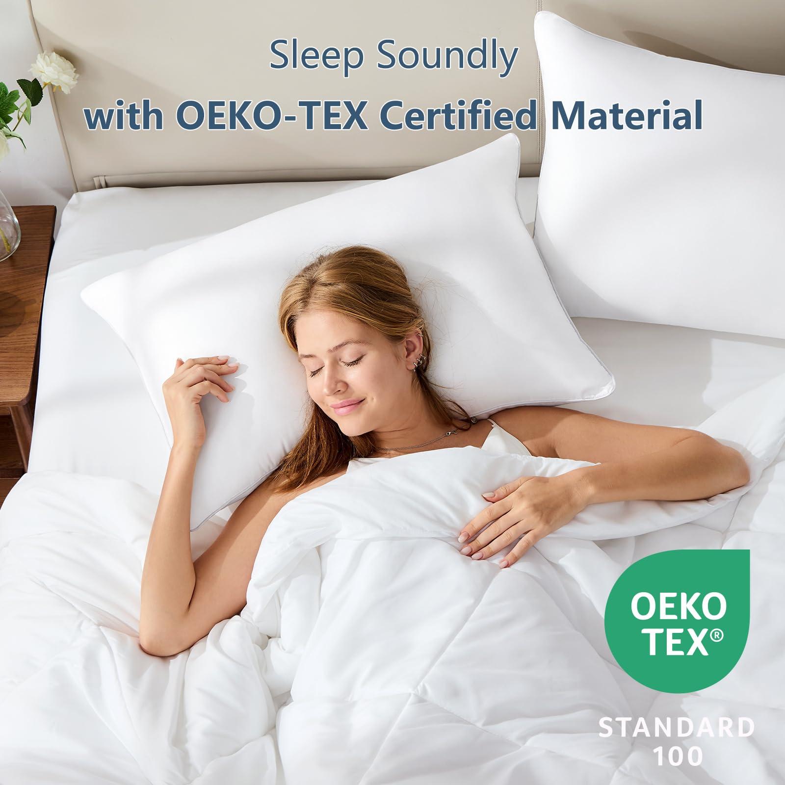 CozyLux CozyLux Pillows King Size Set of 2, Hotel Quality Bed Pillows for Sleeping 2 Pack, Cooling Pillows for Side Back and Stomach Sleepers, Down Alternative Luxury Soft Supportive Fluffy Pillows (19x34)