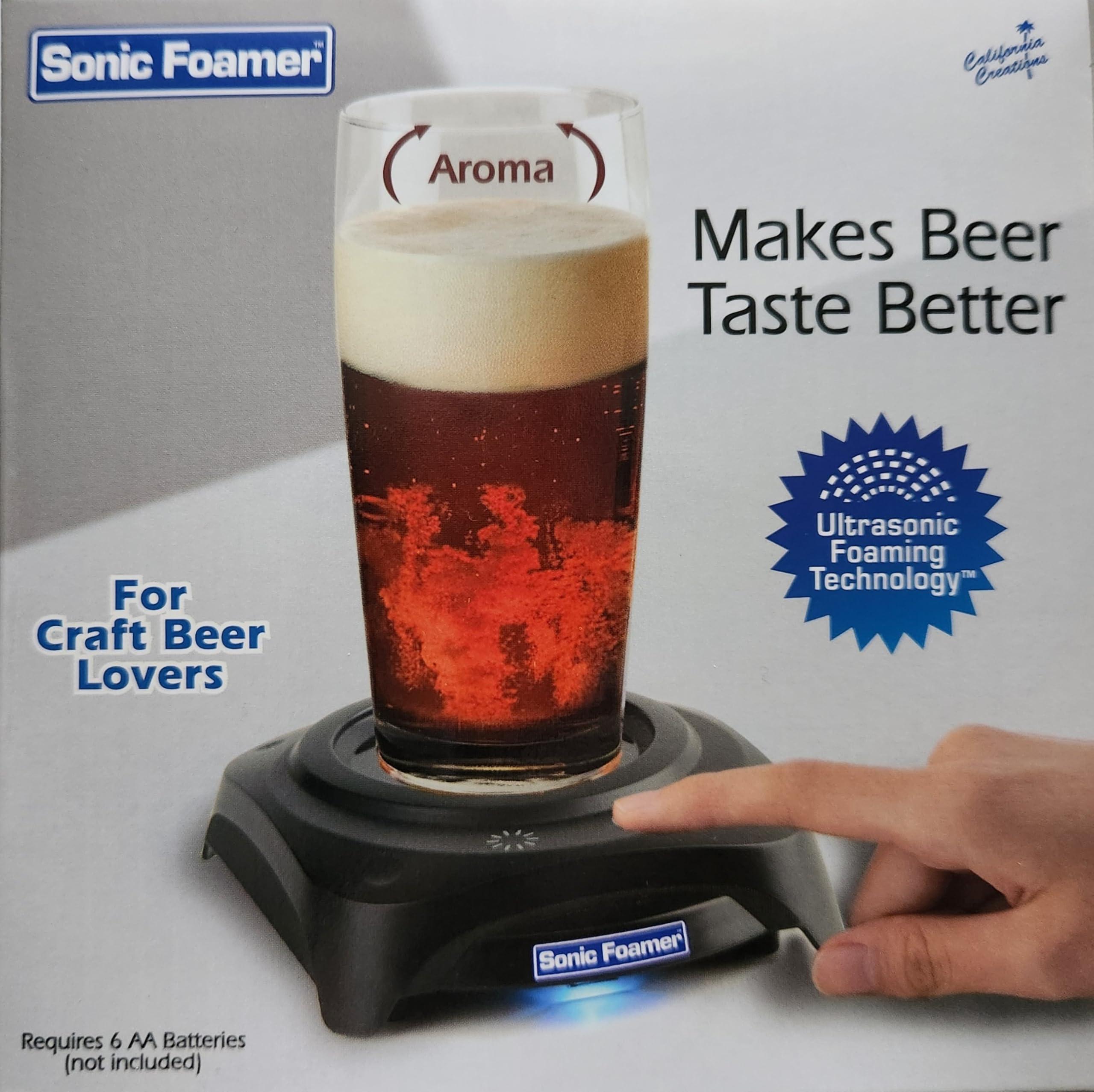 Sonic Foamer Beer Aerator - Sonic Foamer Uses Sound Waves To Create The Perfect Beer Head - Release The Full Aromatic Potential