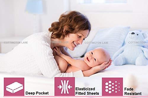 Cottington Lane California King Size Sheet Set-100% Egyptian Cotton Bed Sheets-400 TC Cotton Sheets-4 Piece Sheet Set Fits Mattress Upto 16 Inch Deep Pocket Fitted Sheet-72 x 84 Size Sheets for White Solid Bed