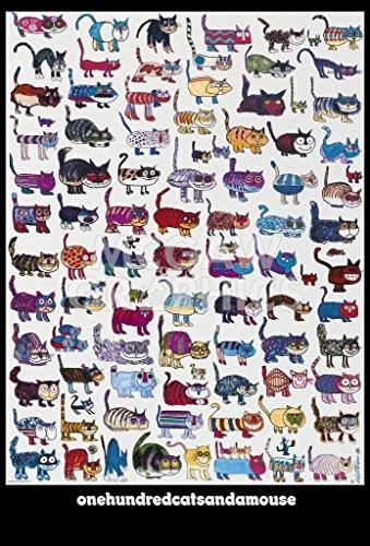 Bruce McGaw 100 Cats and a Mouse - Poster by Vittorio Fiorucci (24.25 x 35.75)