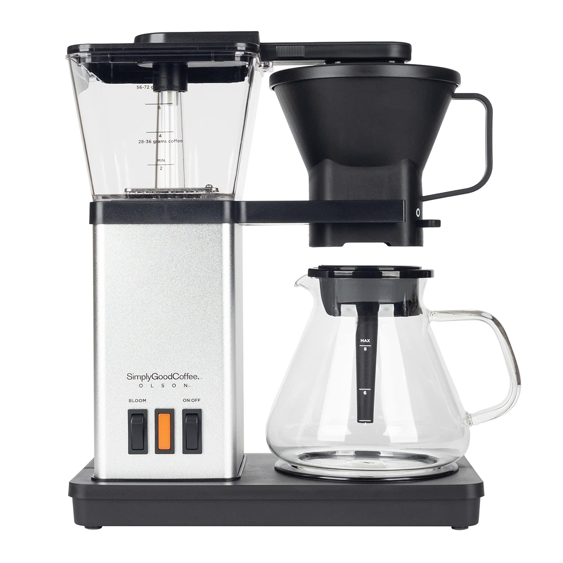 Simply Good Coffee SimplyGoodCoffee Coffee Maker / Coffee Machine. 8 Cup Automatic Drip Pour Over Coffee Brewer. Easy To Use, Durable Stainless, Gold Cup Standard