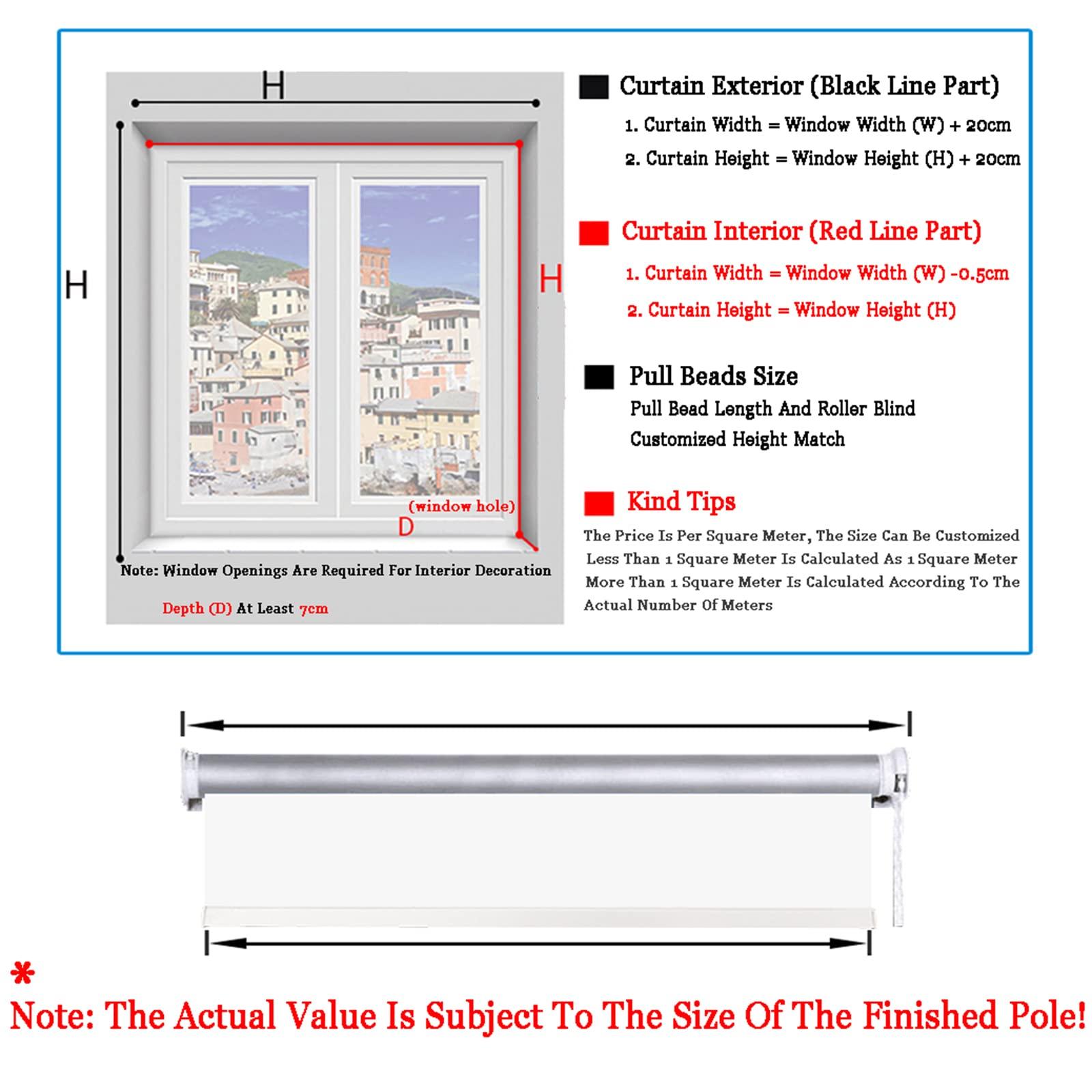 ZXCVBAS Clear PVC Plastic Roller Blinds,Transparent Vinyl Roller Shade Blind,Transparent Waterproof PVC Window Shades Roller Blind,Blinds for Outdoor Patio Hotel Office,60x120cm/23.6x47.2in
