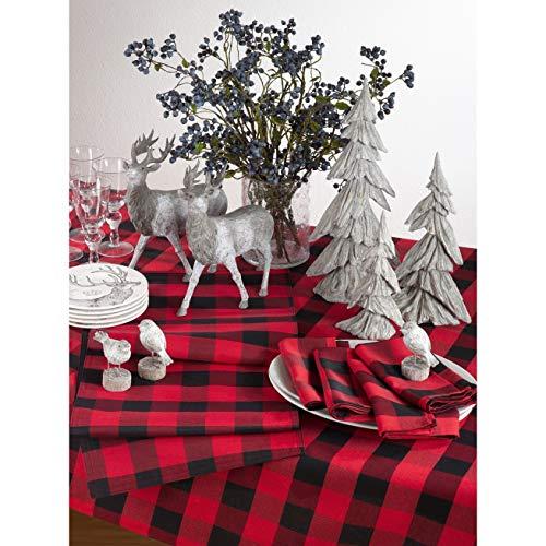 Fennco Styles Fennco Styles Buffalo Plaid Collection Classic Checked Cotton Blend Tablecloth - Red 70 x70 Tablecloth for Banquets, Christmas, Special Events and Home Décor