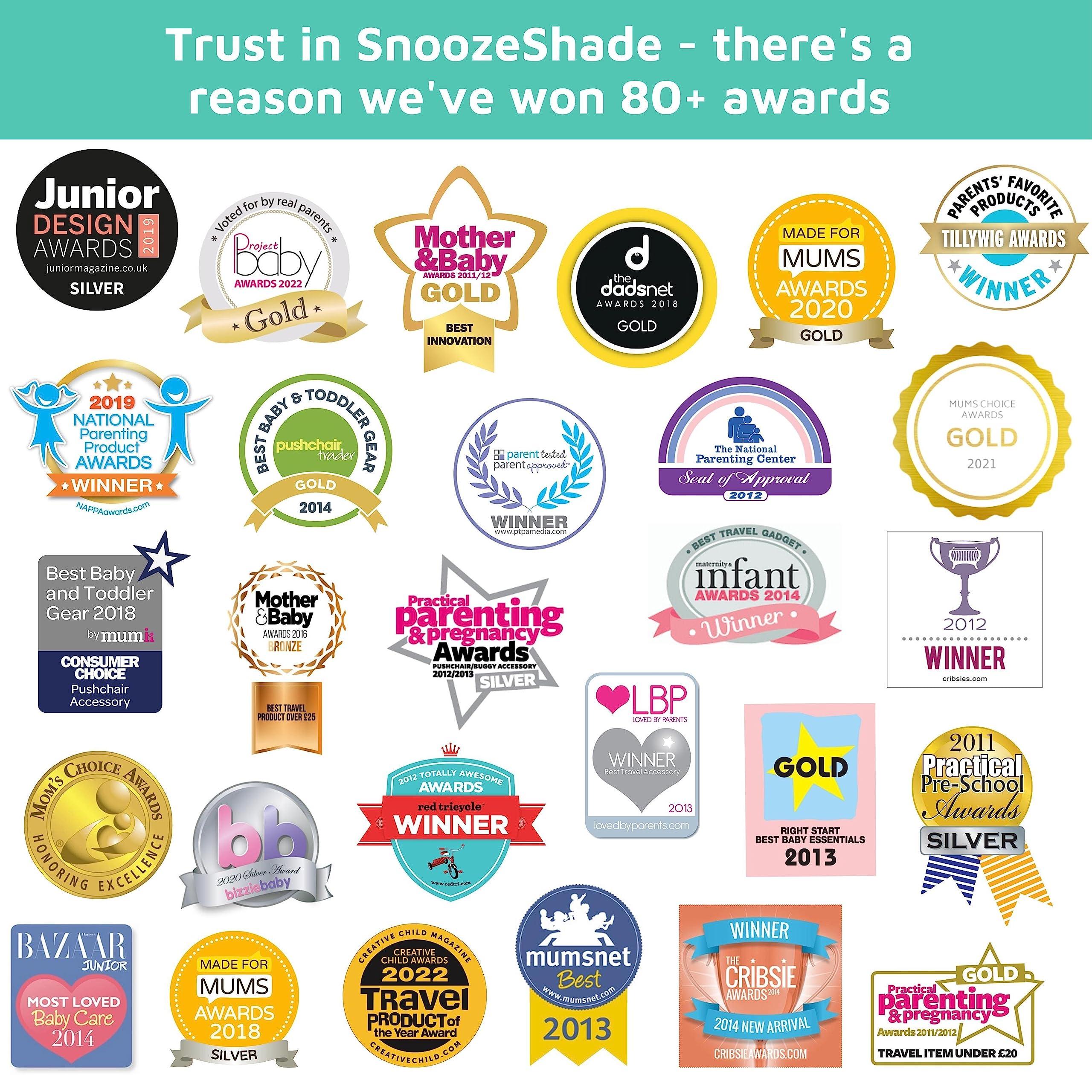 SnoozeShade SnoozeShade Pack n Play & Travel Crib Blackout Cover | Blackout Crib Cover & Pack and Play Black Out Cover | Mom-Invented Safety Tested with Optimal Airflow