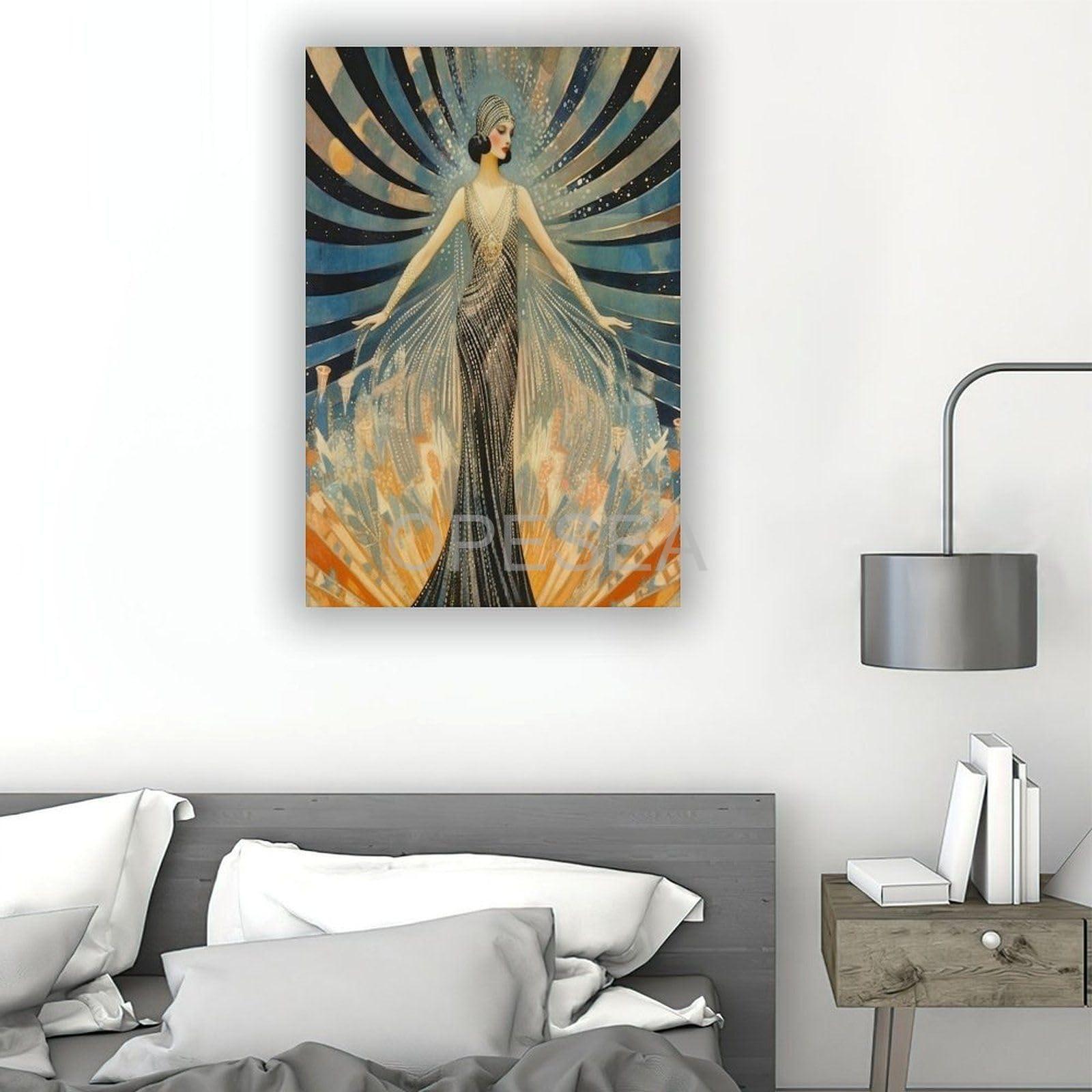 oPesea oPesea Erte Artist Female Style Decorative Art Poster (3) Canvas Poster Bedroom Decor Office Room Decor Gift Frame-style 12x18inch(30x45cm)