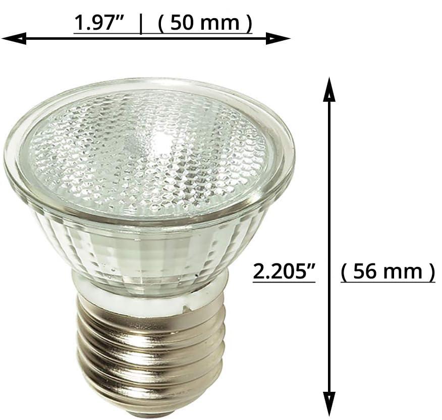 Shemoi - LED Depot Inc Shemoi Halogen Flood Cabinet Light Bulb - 6Pack, HR16, 25 Watt HR16 120V 25W E27/E26 Base (aka MR-16bulb E26 Base) with Flood Cover, Track Light Bulb 120V Standard Base E27 HR27+C-FL