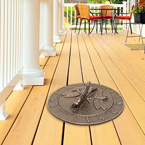 Whitehall Products Whitehall Products 691 Dragonfly Sundial, 12x12, French Bronze