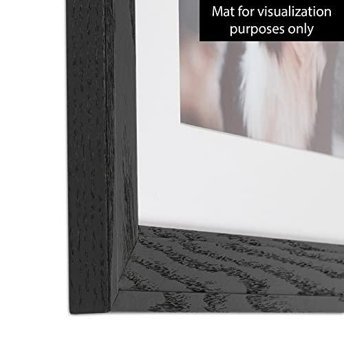 ArtToFrames ArtToFrames 21x36 inch Black Stain on Pine Wood Picture Frame, 2WOM0066-80206-YBLK-21x36
