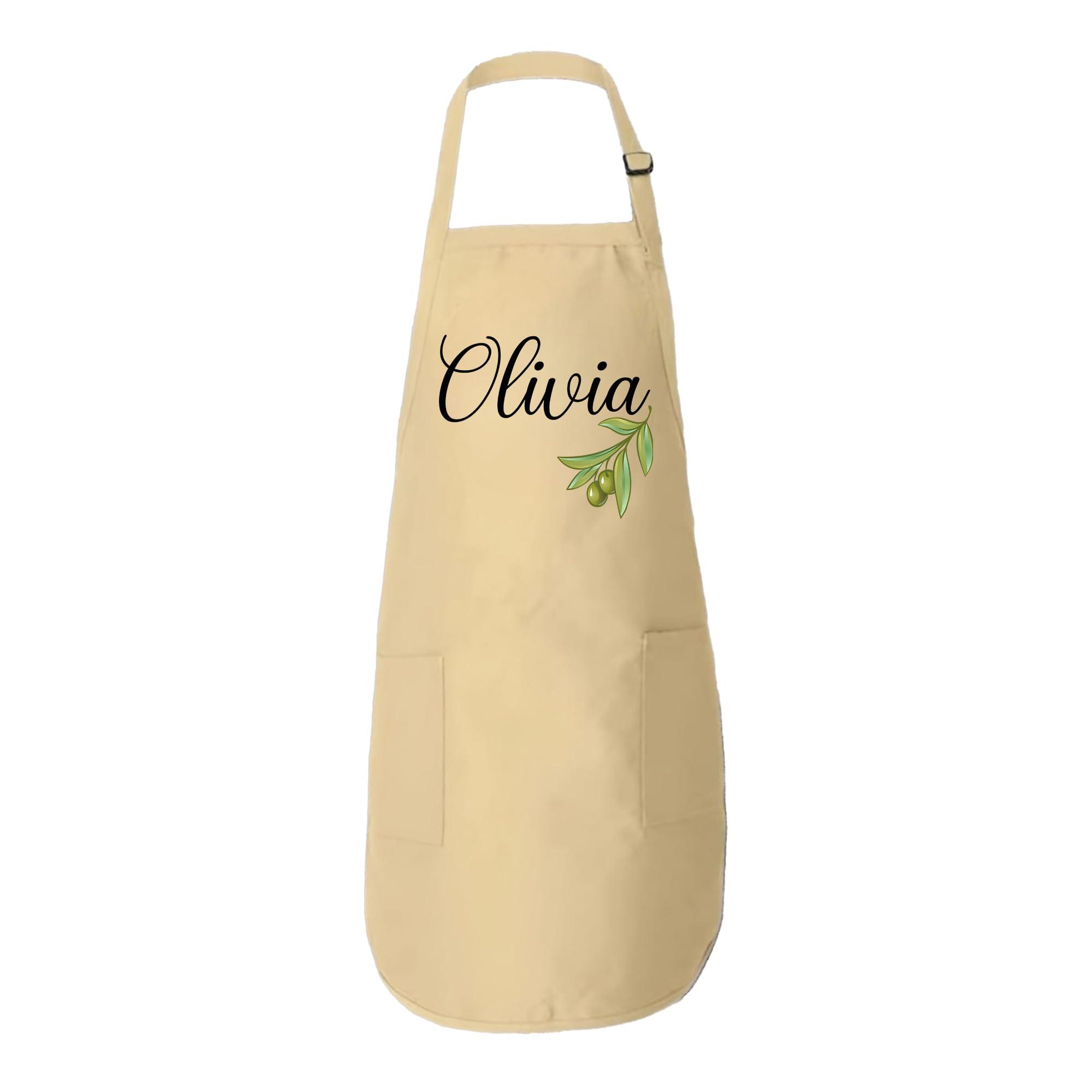 Generic Custom Name Apron, Personalized Apron Gift, Kitchen Apron For Women, Cotton Apron With Pockets, Chef Name Apon, Mother Apron Gift, Housewarming Present