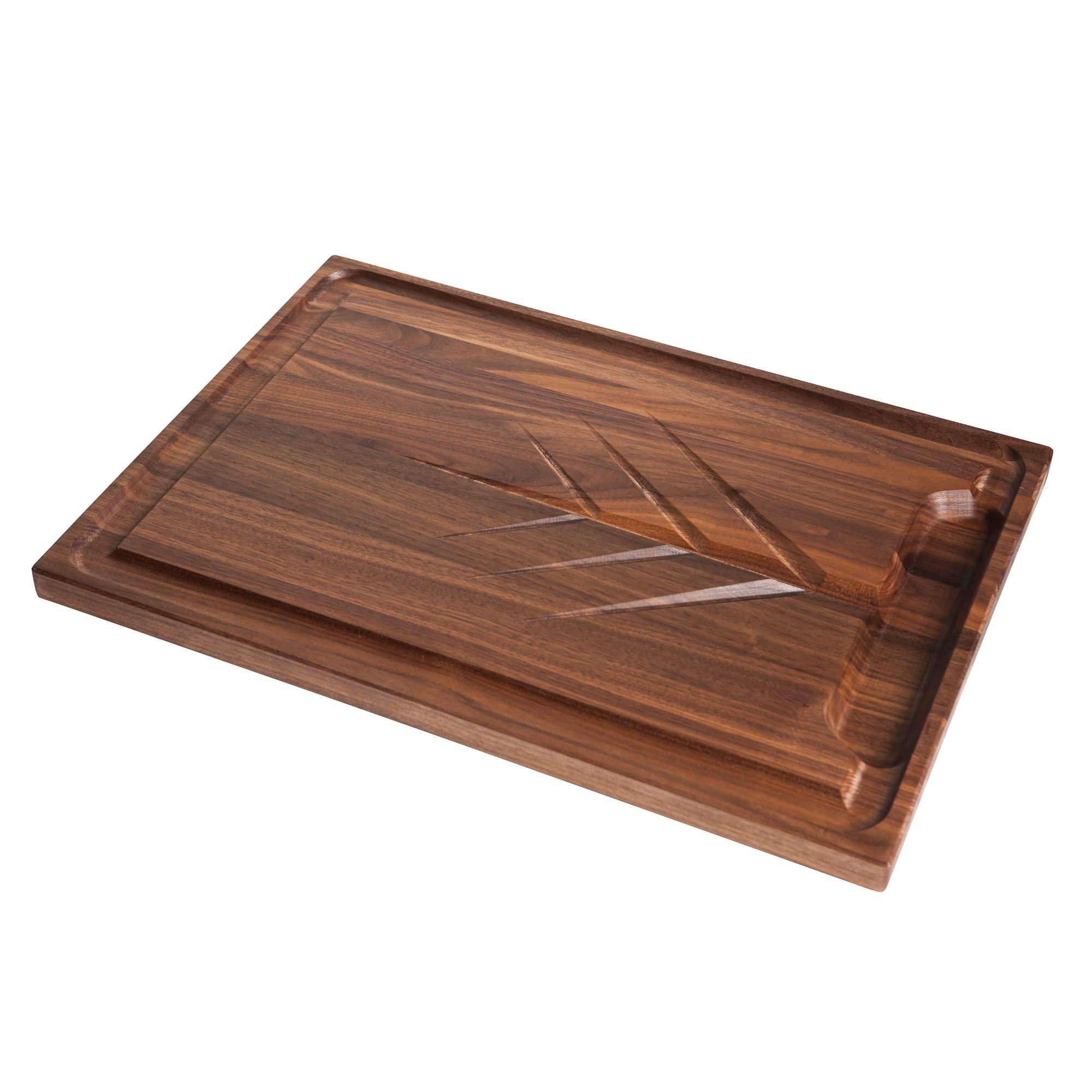 J.K. Adams JK Adams Walnut Carving Board with Juice Grooves - 20x14- Butcher Block Cutting Board - Cutting Boards Wood - Thick Cutting Board - Hardwood Cutting Board - Great for Holiday Dinners