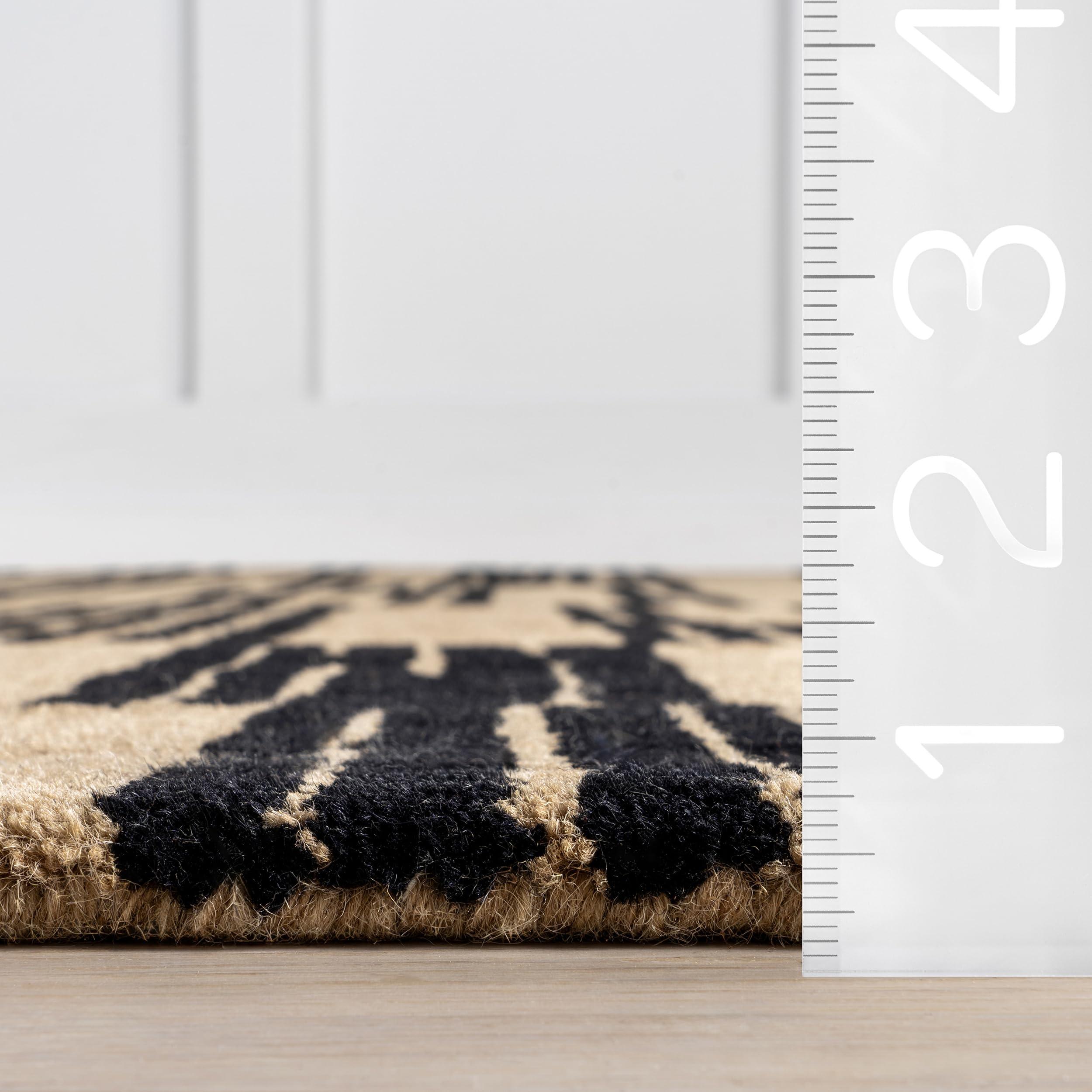 Rugs USA Rugs USA x Arvin Olano Tara Striped Wool Area Rug, 9x12, Black