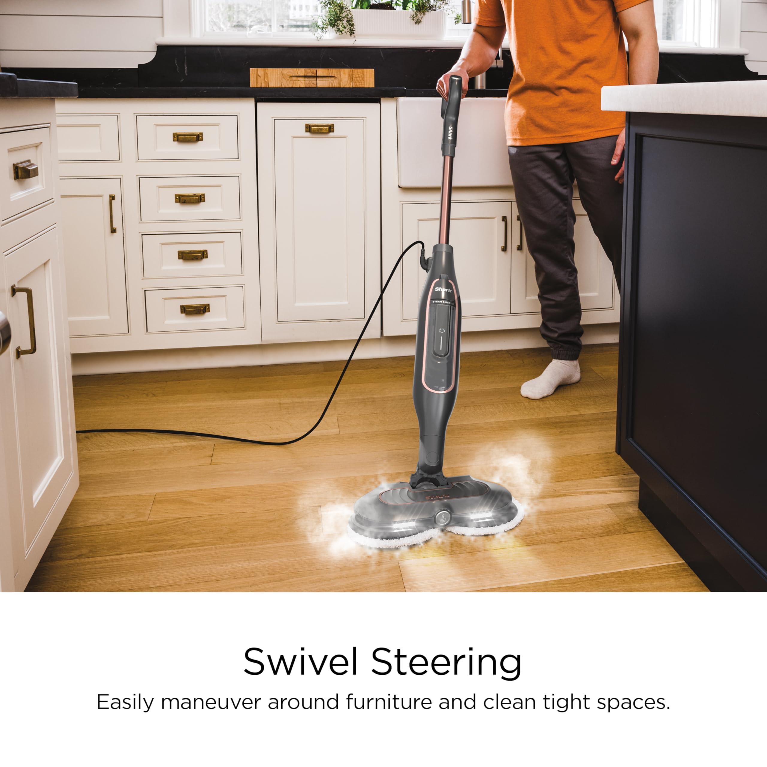 Shark Shark S7201 Steam & Scrub with Steam Blaster Technology All-in-One Hard Floor Steam Mop with 3 Steam Modes & LED Headlights, Black