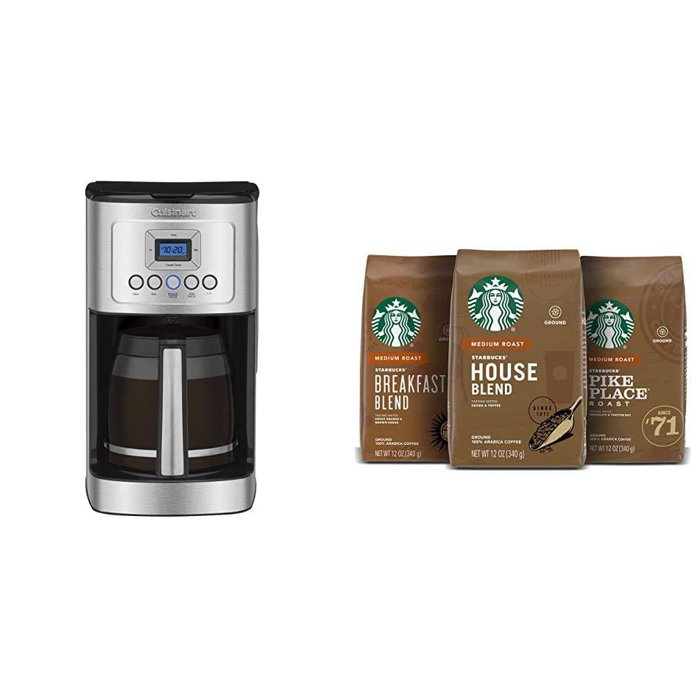 Cuisinart Cuisinart 14-Cup Programmable Coffee Maker Bundle with Starbucks Ground Coffee Variety Pack