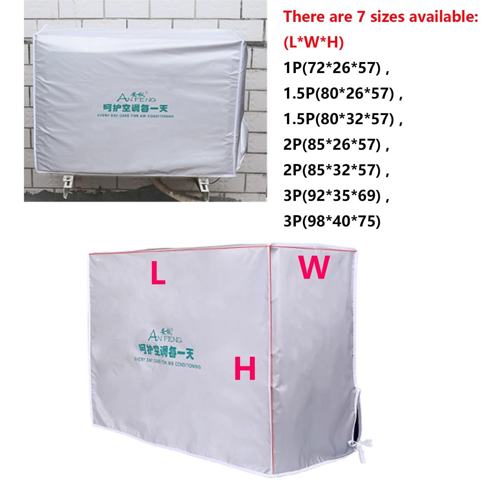Torzk Air Conditioner Cover, Outdoor Anti-Dust Waterproof Sun Protection Window Air Conditioner Protects Cover AC Cover Made Of Oxford, Portable AC Cover For Outdoor Units ( Size : 1P(72*26*57) )