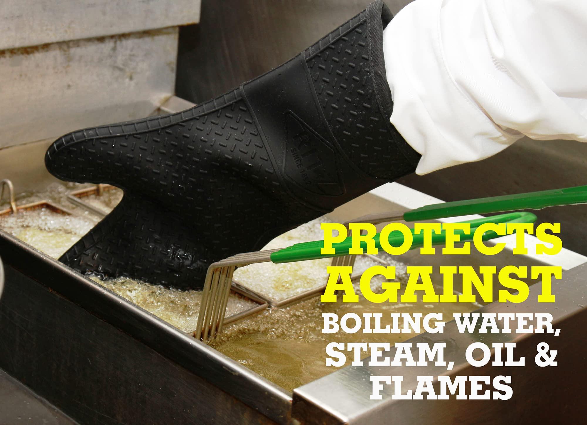 Ritz Silicone Oven Mitt, Black