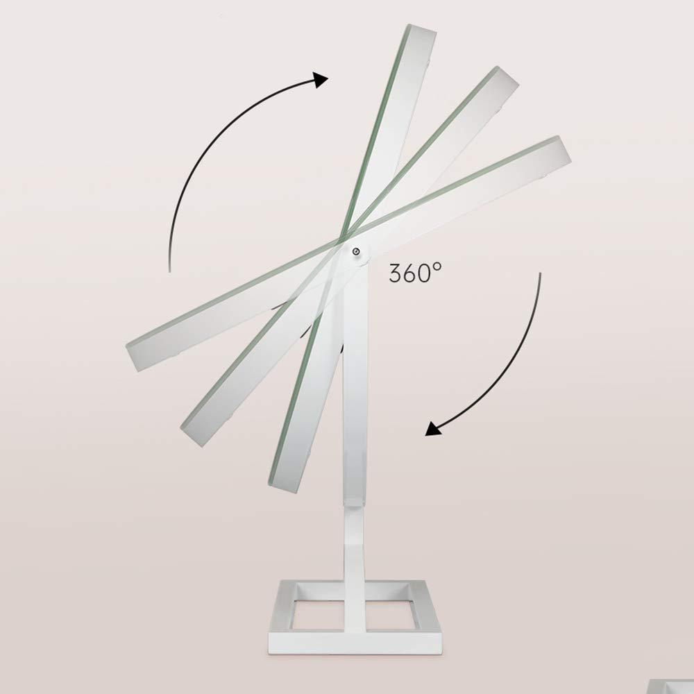 Bathroom mirror Modern and Simple Makeup Mirror with lamp Desktop LED lamp Desktop Charging Beauty Supplement Light Large Mirror Free 10 Times Mirror Gold White Black Rose Gold 3039,4049.2,5060cm