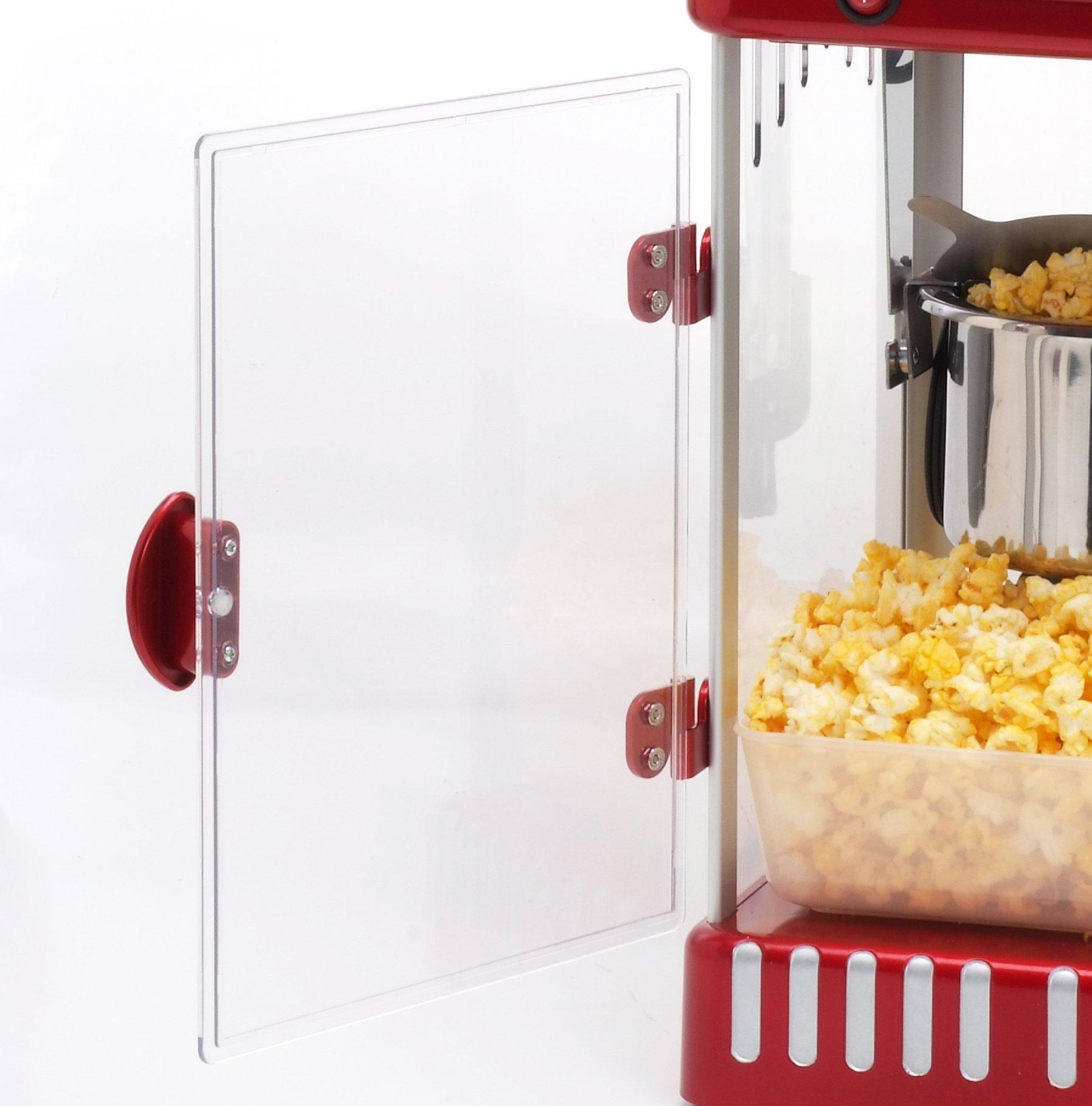 Elite Gourmet Elite Gourmet EPM-250 Maxi-Matic 2.5 Ounce Classic Carnival, Tabletop Kettle Popcorn Popper Machine, Retro-Style, Movie Hot Buttered Popcorn, Red