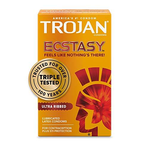TROJAN Trojan Ultra Ribbed Ecstasy Lubricated Condoms - 26 Count