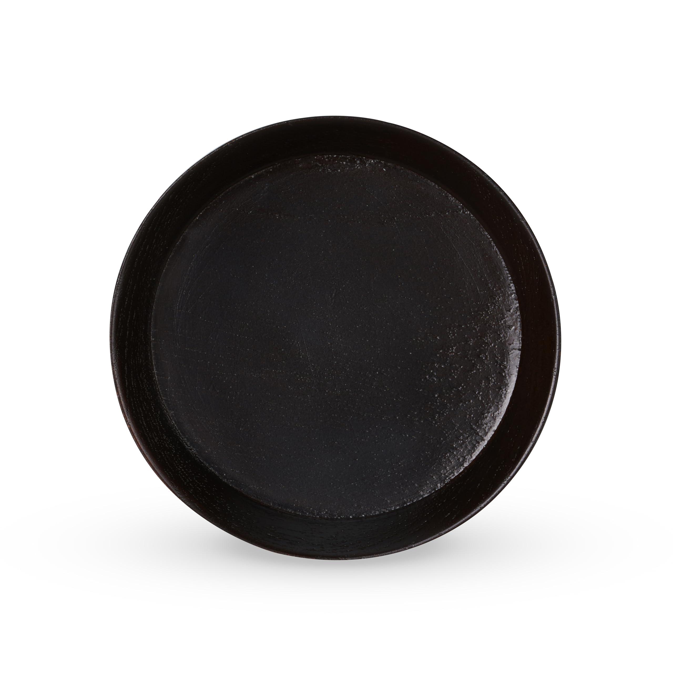 Twine Twine Wooden Farmhouse Wine Glass Topper Appetizer Plates, Drink Cup Covers, Rustic Wine Glass Covers, Wine Accessories, Set of 4, Mahogany