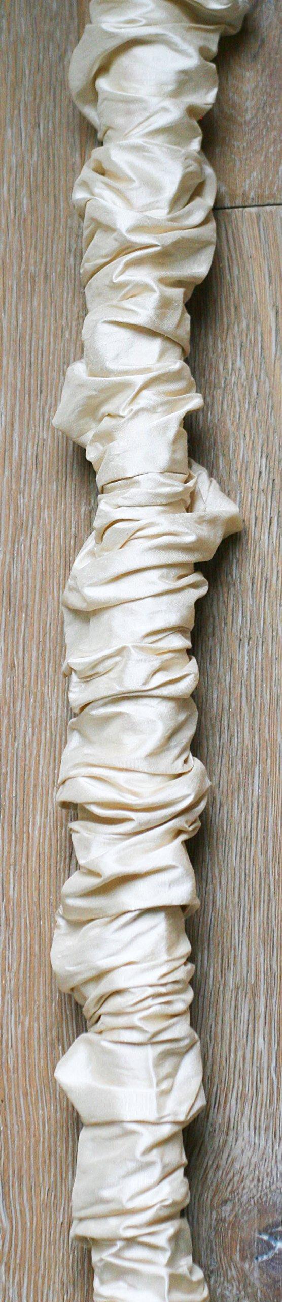 Designer Cords from Collections by Design Bone 100% REAL Silk Chandelier Chain Cover Velcro Closure 6 ft long