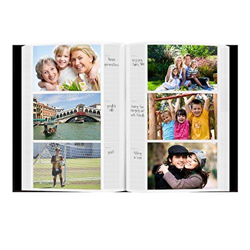Pioneer Photo Albums Pioneer Sewn Bonded Leather BookBound Bi-Directional Photo Album, Holds 300 4x6" Photos, 3 Per Page. Color: Black.