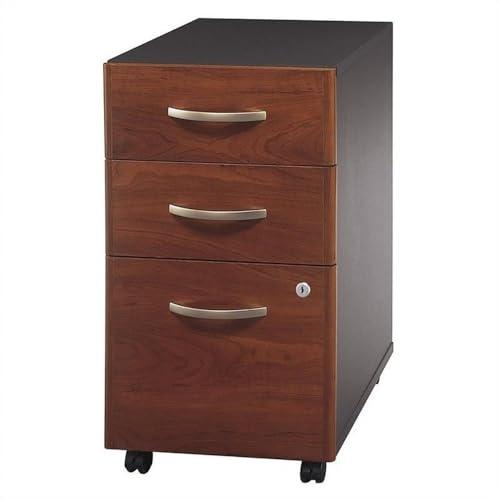 Bush Furniture Bush Furniture Series C 2 Piece 66\" Desk Shell and 3 Drawer Mobile Pedestal Set in Cherry