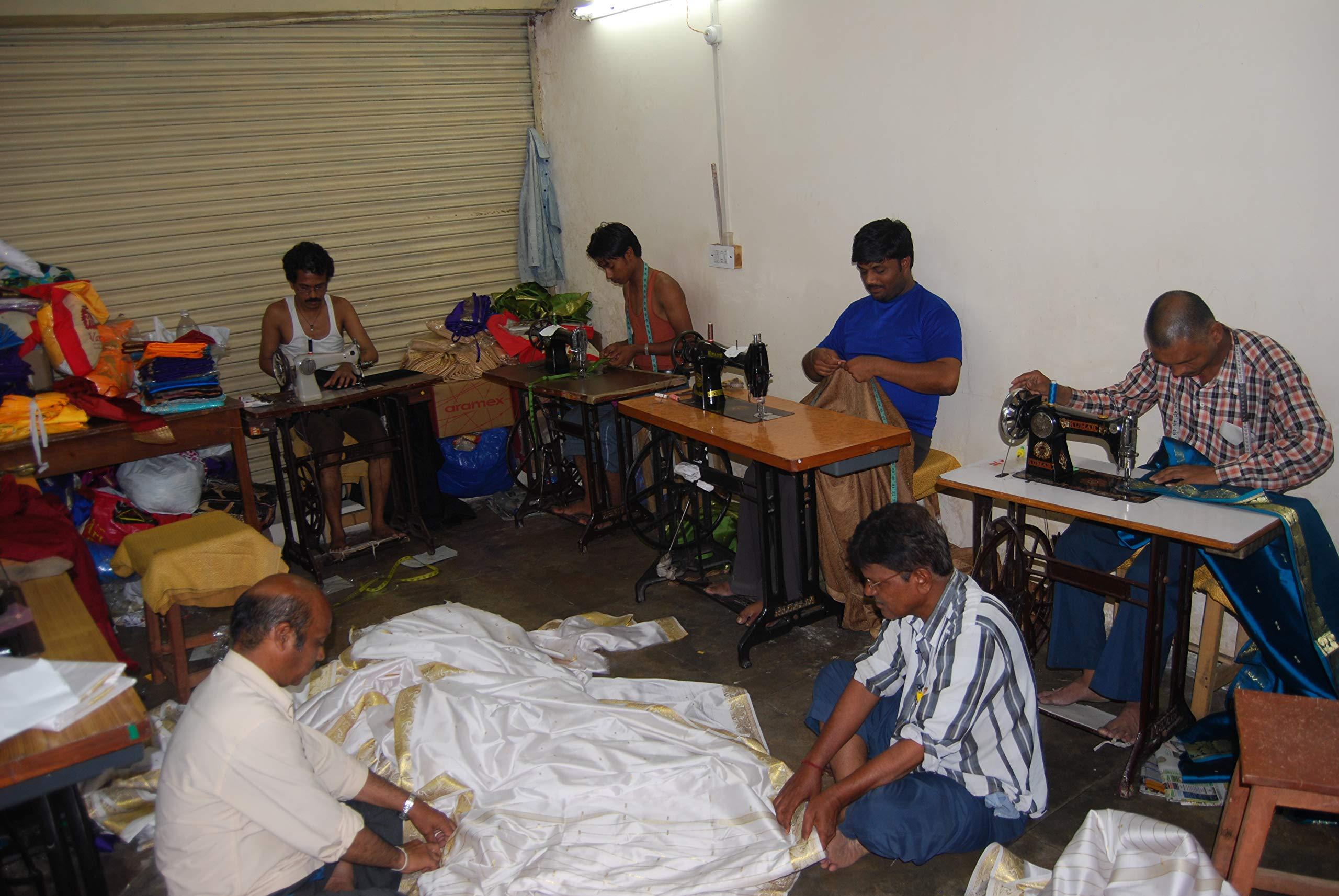 Indian Selections Handcrafted Rust Indian Sari Curtains, Tiebacks Included Unlined Tie Top Sari Sheer Curtains, 80\"W x 84\"L, Beauty & Elegance for Living Rooms, Bedrooms, and Dining Rooms, Sold in Pairs