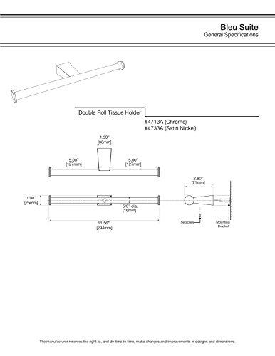 Gatco Gatco 4713A Double Tissue Holder, Chrome
