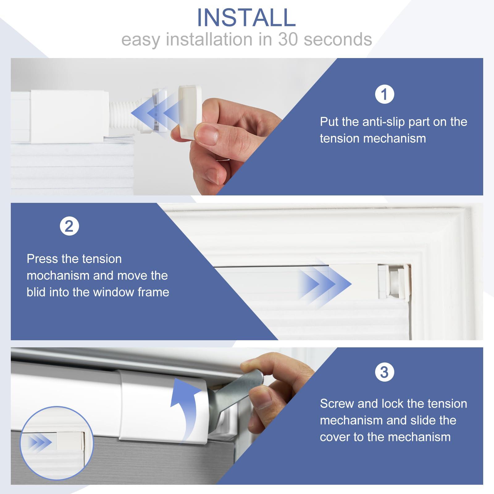 Sulugood Sulugood No Drill Blinds for Windows Blackout Cellular Shades Cordless No Tools Honeycomb Pull Down Blinds Easy Install No Screws Cellular Blinds for Room,Home,Office.Apricot yellow.28 W x 39" H