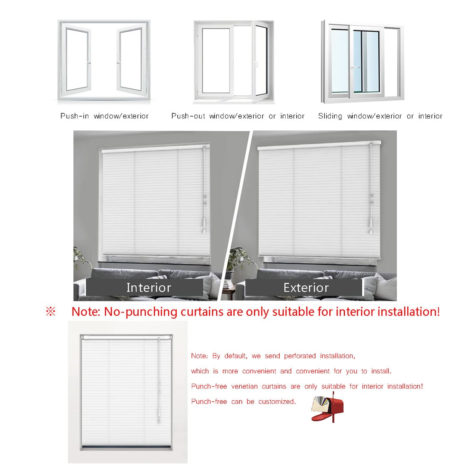 QWEASDF QWEASDF Aluminum Mini Blinds, Window Shades, Custom Horizontal Window Blinds Cut to Size Room Darkening Venetian,Blinds for Windows, Home Office Kitchen, Easy to Clean,W190xH220cm/75x86.6in