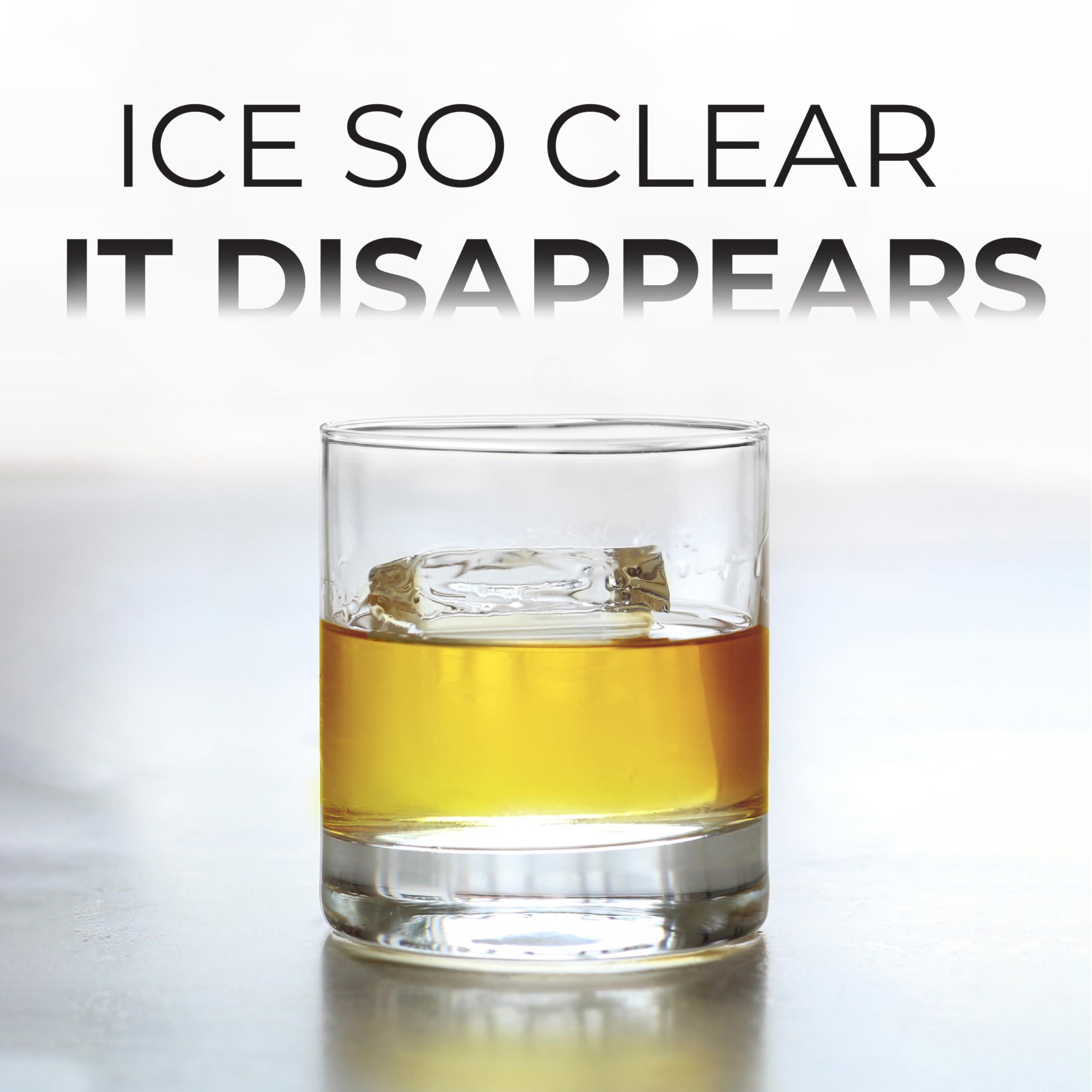 True Cubes True Cubes Crystal Clear Ice Cube Maker, 4 Large 2\"x2\"x2\" Ice Cubes for Cocktails and Drinks, Silicone Mold for Pure, Bartender-Quality Ice - Great for Hosting and Entertaining, Whiskey Gifts for Men