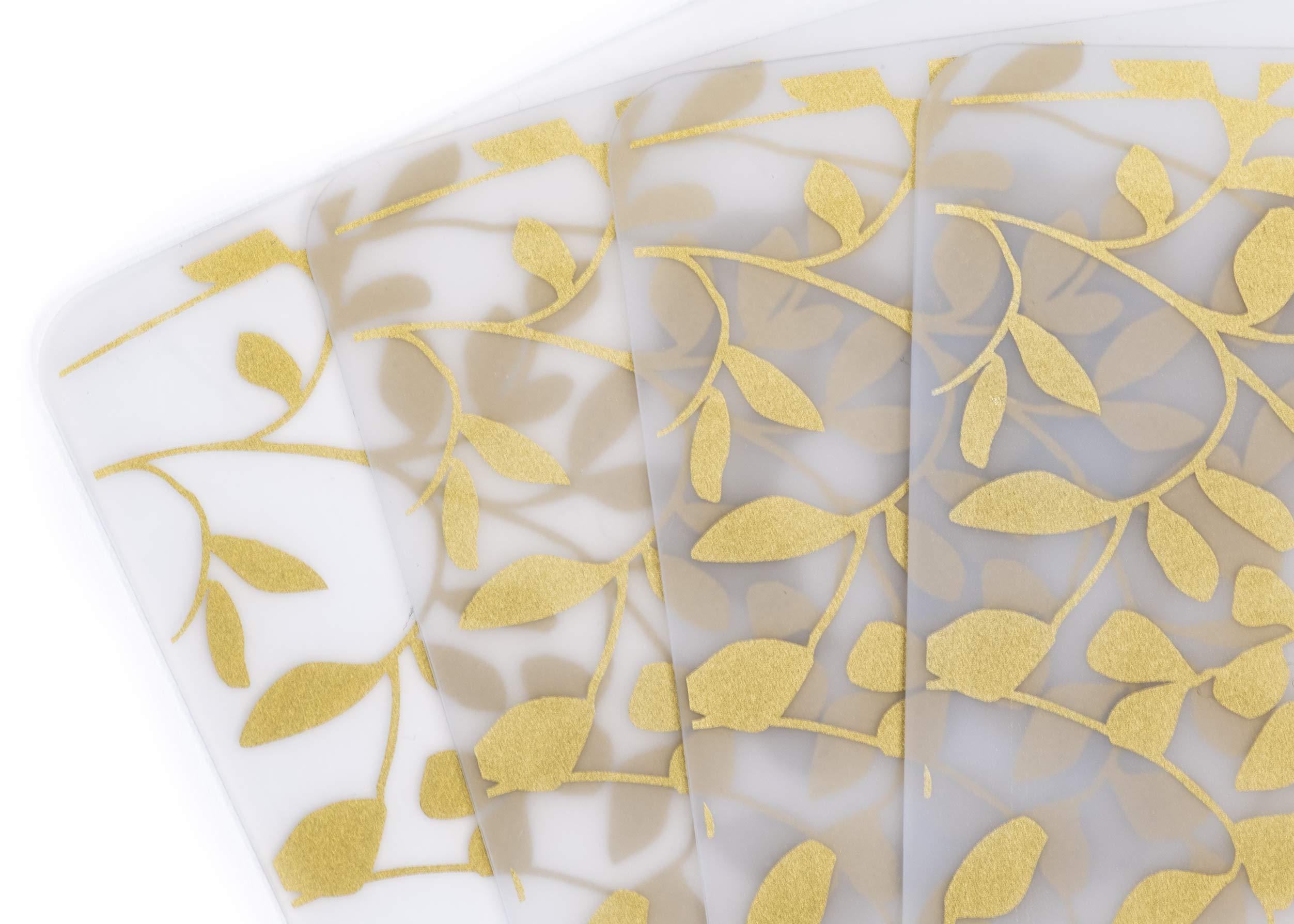 MODERN-TWIST modern-twist Placemat 100% Food-Grade Silicone, Waterproof and Reusable, Jardin Gold