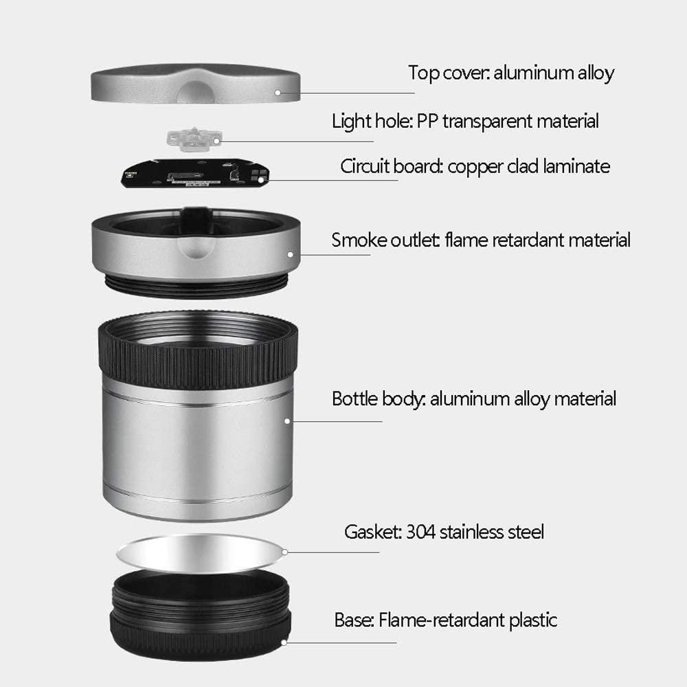 Eliveshown Car Ashtray, Car Accessories,Detachable Stainless Steel Smokeless Ash Tray With Lid, Ideal For Car, Home And Office(Color:Red)